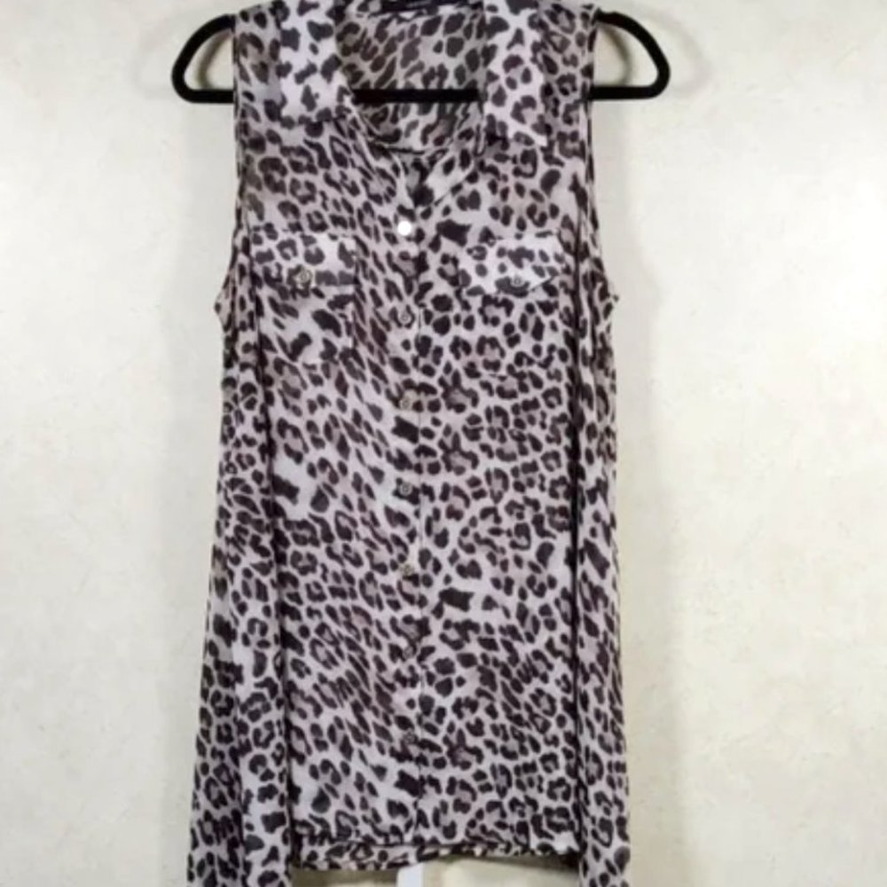 Vertigo Tan and Brown Blouse M